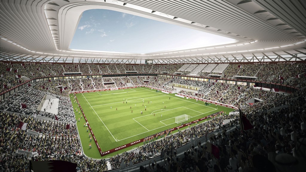 Doha Ras Abu Aboud Stadium, the seventh Qatar 2022 stadium design to be released (rendering courtesy FIFA World Cup)