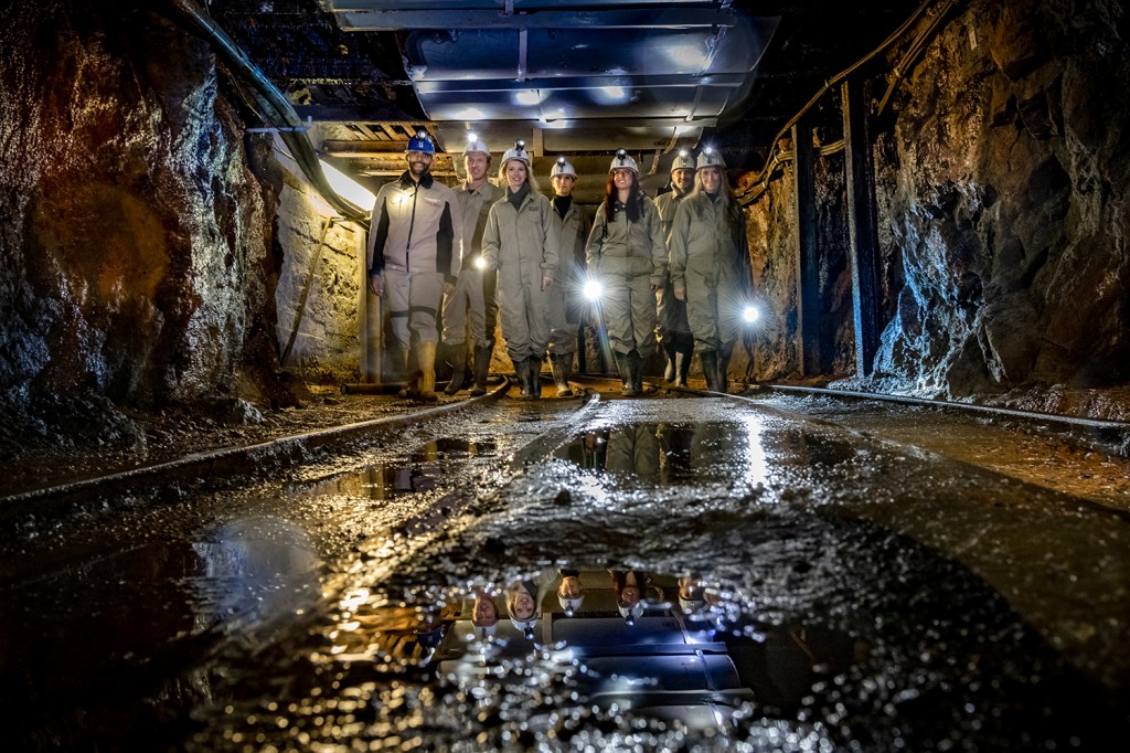 Visiting one of the silver mines at Silberbergwerk Freiberg (Photo Detlev Muelle Müller / TU Bergakademie)