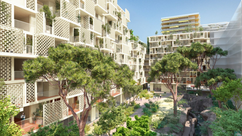 Nice _ The Patio will be public space within Meridia Tower (rendering)